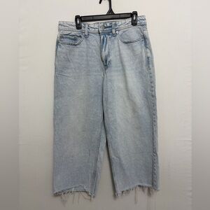 Original Use Baggy Jeans 30x30 Light Wash Distressed Raw Hem Men’s(A494)
